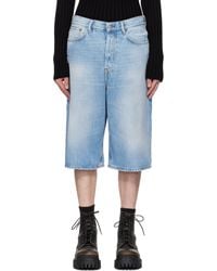 Acne Studios - ブルー ルーズフィット デニムショートパンツ - Lyst