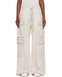 Rick Owens - Off- Temple Double Jumbo Belas Denim Cargo Pants - Lyst