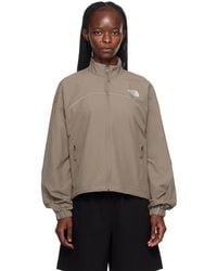 The North Face - Brown Tek Wind Jacket - Lyst