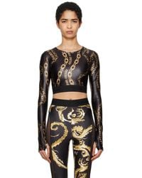 Versace Jeans Couture - Chain Couture Crop T-shirt - Lyst