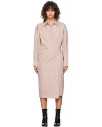 Lemaire - Straight Collar Twisted Midi Dress - Lyst