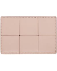 Bottega Veneta - Pink Cassette Credit Card Holder - Lyst