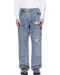 Moschino - Blue Bleached Jeans - Lyst