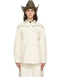 Anna Sui - Studded Denim Shirt - Lyst