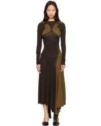 Edward Cuming - Khaki & Collar Bone Jersey Midi Maxi Dress - Lyst