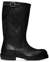 Dries Van Noten - Leather Biker Boots - Lyst