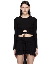 Proenza Schouler - White Label Drawstring Long Sleeve T-shirt - Lyst