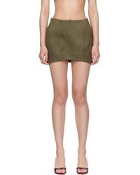 Mugler - Khaki Tailored Miniskirt - Lyst