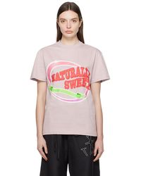JW Anderson - T-shirt 'naturally sweet' mauve - Lyst
