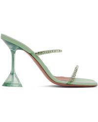 AMINA MUADDI - Green Gilda Slipper 95 Heeled Sandals - Lyst