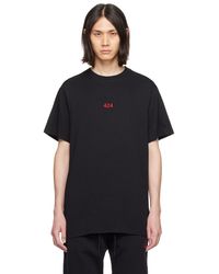 424 - T-shirt noir à logo brodé - Lyst