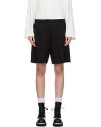 MM6 by Maison Martin Margiela - Black Embroidered Shorts - Lyst