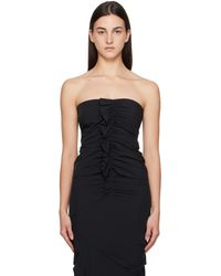 Paris Georgia Basics - ブラック Minimal ラッフル チューブトップ - Lyst