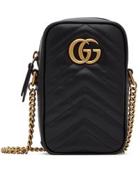 Gucci Black GG Marmont Fanny Pack | Lyst