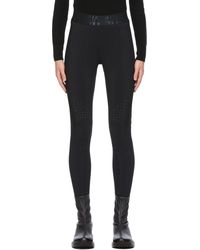 Moncler - Black Technical Jersey leggings - Lyst