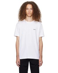 BOSS - White Bonded T-shirt - Lyst