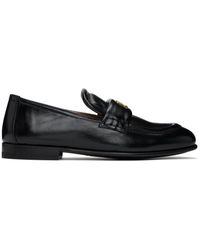 Moschino - Black Metal Logo Loafers - Lyst