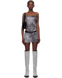DIESEL - グレー D-hoppyn ミニワンピース - Lyst