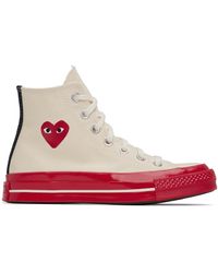 COMME DES GARÇONS PLAY - Comme Des Garçons Play Black & Red Converse Edition Play Chuck 70 High-top Sneakers - Lyst
