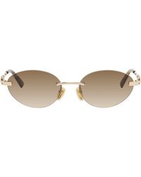 Gucci - Frameless Oval Sunglasses - Lyst