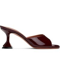 AMINA MUADDI - Burgundy Lupita Slipper 70 Heeled Sandals - Lyst