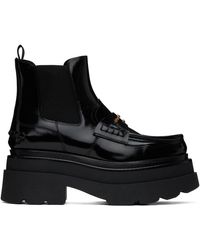 Alexander Wang - Black Carter Platform Loafer Leather Boots - Lyst