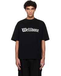 we11done - Gothic Logo T-Shirt - Lyst