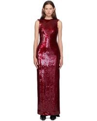 16Arlington - Burgundy Simm Gown Maxi Dress - Lyst