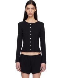 Leset - Pointelle Classic Crew Cardigan - Lyst