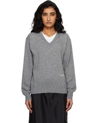 DUNST - Pull Gris À Col En V - Lyst