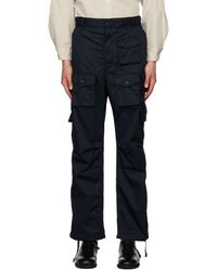 Engineered Garments - Enginee garments pantalon cargo bleu marine à poches soufflet - Lyst