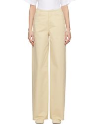 MM6 by Maison Martin Margiela - Yellow Five-pocket Trousers - Lyst