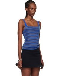 GIMAGUAS Mia Metallic Knit Tank Top in Green | Lyst