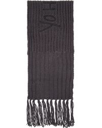 Y-3 Oversized Chunky Knit Scarf in Black for Men | Lyst