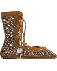 Kiko Kostadinov - Reticella Lace Up Ballerina Flats - Lyst
