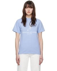 Sporty & Rich - Blue 'live Longer' T-shirt - Lyst