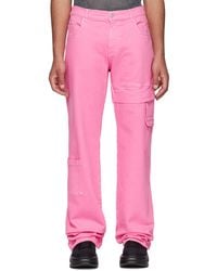 1017 ALYX 9SM - Pink Oversized Denim Cargo Pants - Lyst