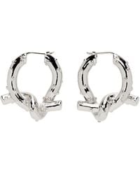 Acne Studios - Silver Knot Earrings - Lyst