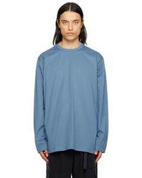 Y-3 - Blue Loose Long Sleeve T-shirt - Lyst