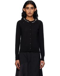 Simone Rocha - ブラック Pearl & Chain Bow カーディガン - Lyst