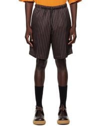 Dries Van Noten - Black Striped Shorts - Lyst