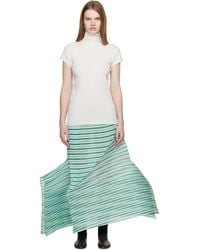 Issey Miyake - Generic Stripes Machine Pleats Midi Skirt - Lyst