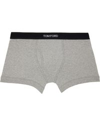 Tom Ford - Boxer Gris En Coton - Lyst