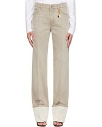 Stella McCartney - Straight Turn-Up Jeans - Lyst