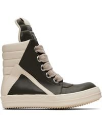 Rick Owens - Khaki Concordians Jumbolace Geobasket Sneakers - Lyst