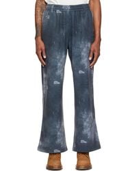 we11done - Trompe L'Oeil Denim Printed Sweatpants - Lyst