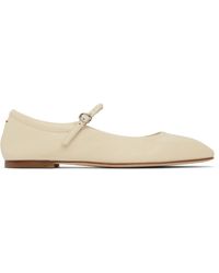 Aeyde - Ballerines De Style Charles Ix Uma Blanc Cassé En Cuir - Lyst