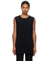 Homme Plissé Issey Miyake - Homme Plissé Issey Miyake Black Monthly Color October Tank Top - Lyst