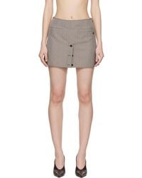 Courreges - Houndstooth Buttoned Miniskirt - Lyst