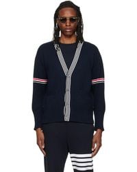 Thom Browne - Rwb Armband Lobster Jersey Cardigan - Lyst